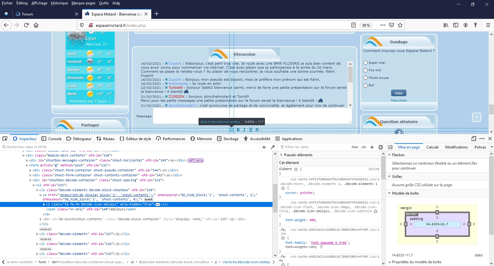 capture_site_espace_motard_discution_smilye_non_fonctionnel