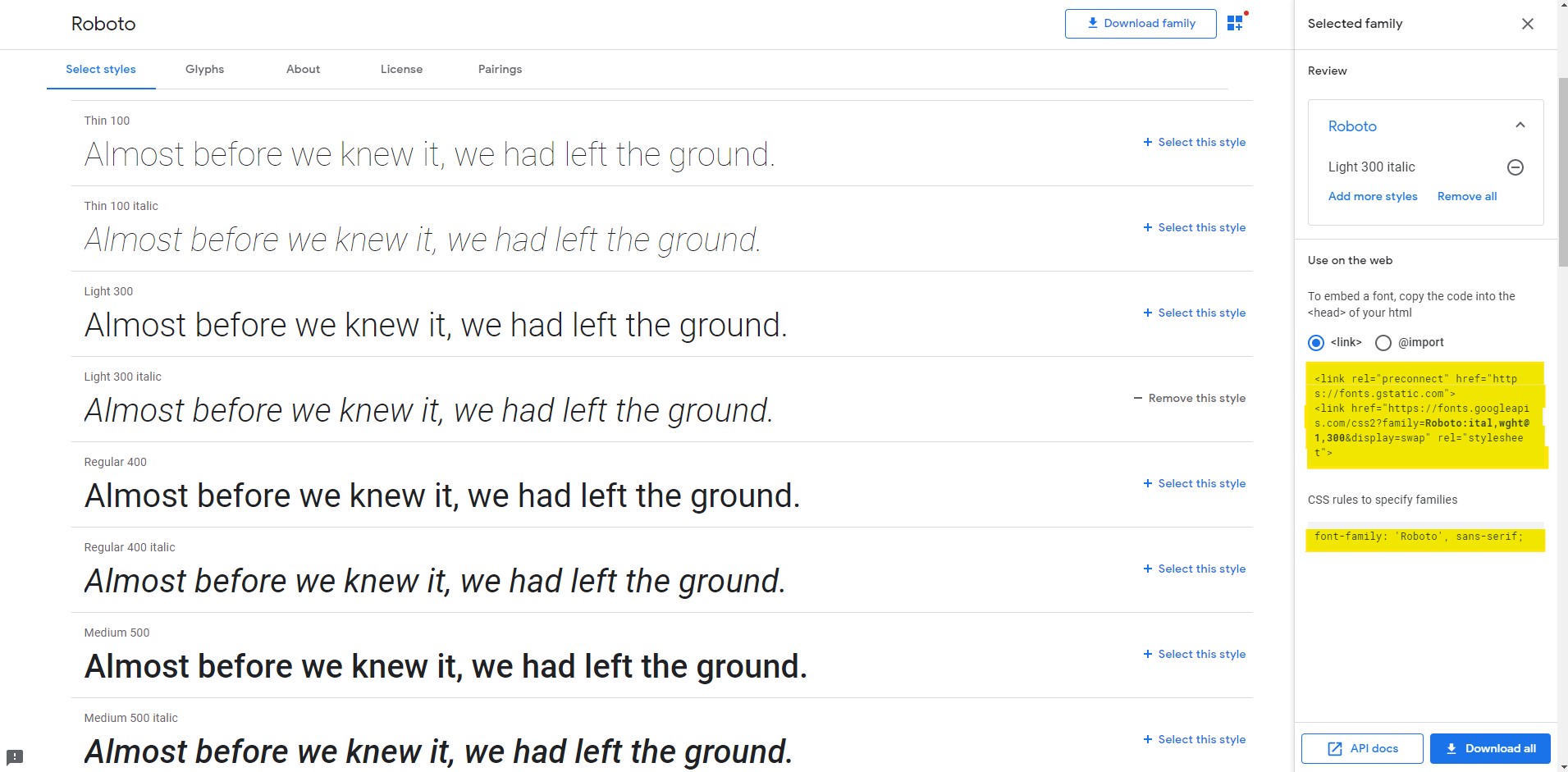 fonts
